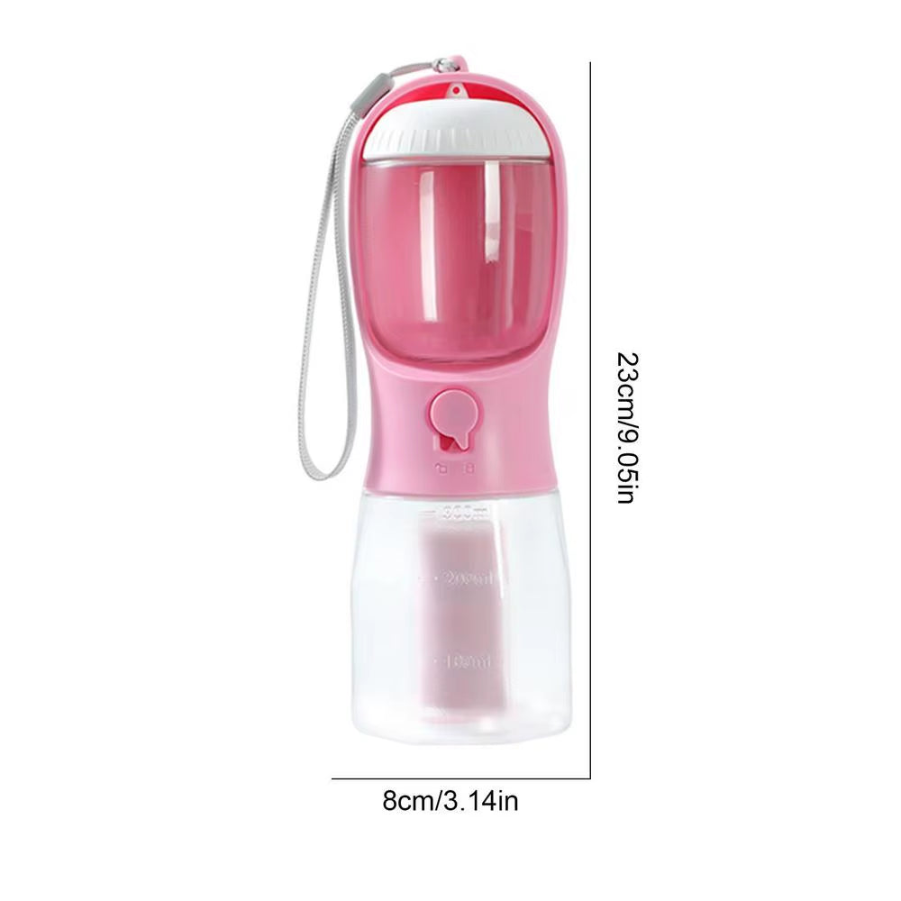 3 in 1 Portable Dog Water Bottle for Outdoor Walking Pet Drinker Cats Dogs Bowl Food Dispenser with Garbage Bag Pet Supplies